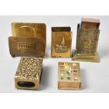A Collection of Various Edwardian and later Brass Matchbox Holders