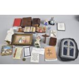 A Collection of Religious Items, Figures, Pictures and Books