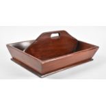 A Reproduction Georgian Style Mahogany Two Division Cutlery Tray, 35cms by 28cms