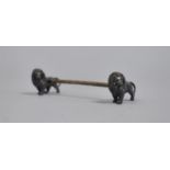 A Victorian Silver Plated Knife Rest, Supports in the Form of Lions, Circa 1890, 9cms Long