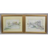 A Pair of Gilt Framed Glenda Roe Prints, Half Timbered Houses