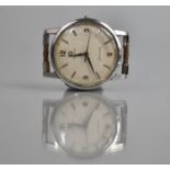 A Vintage Omega Seamaster Stainless Steel Wristwatch, with Silvered Dial, Baton and Arabic Numeral