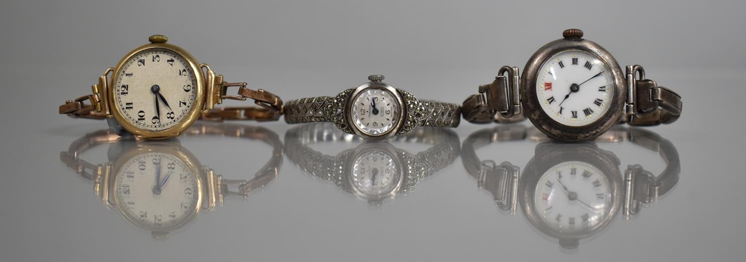 A Collection of Three Early/Mid 20th Century Ladies Wrist Watches to include a 9ct Gold Cased