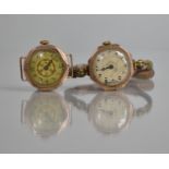 An Early 20th Century Ladies Rolex, 9ct Rose Gold Octagonal Case, Substantially AF together with a