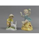 A Royal Worcester Sabbath Child Figure and a Royal Worcester Christopher