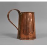 A Late 19th/Early 20th Century Copper Tankard, 15cm high