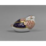 An Royal Crown Derby Gold Button Paperweight, Quail