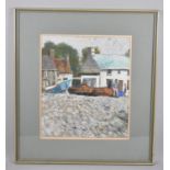 A Framed Welsh Pastel by Hugh Knollys, "Moelfre, Anglesey", 29x34cm