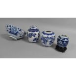 A Collection of Various Oriental Blue and White to comprise 19th Century Chinese Porcelain Bowl