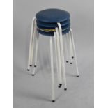 A Set of Four Circular Topped Tripod Stools, 29cm diameter