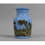 A Transfer Printed Prattware Type Mustard or Paste Jar, Registration Mark to Base, 10cm high