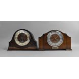 Two Oak Cased Mantel Clocks, One with Westminster Chime Movement, both Untested