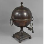 A Late 19th Century Globular Samovar with Ring Carry Handles and Brass Tap, 46cm high