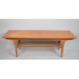 A 1970's Teak Surf Board Style Coffee Table