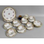 A Part Noritake Floral Swag and Gilt Trim Decorated Tea Set together with a Crown Devon Coffee Can