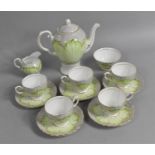 An Art Deco Tuscan China Service to Comprise Five Cups, Saucers, Milk Jug, Sugar Bowl and a Coffee