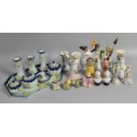 A Collection of Various English and Continental Porcelain and Ceramic Dressing Table Items to