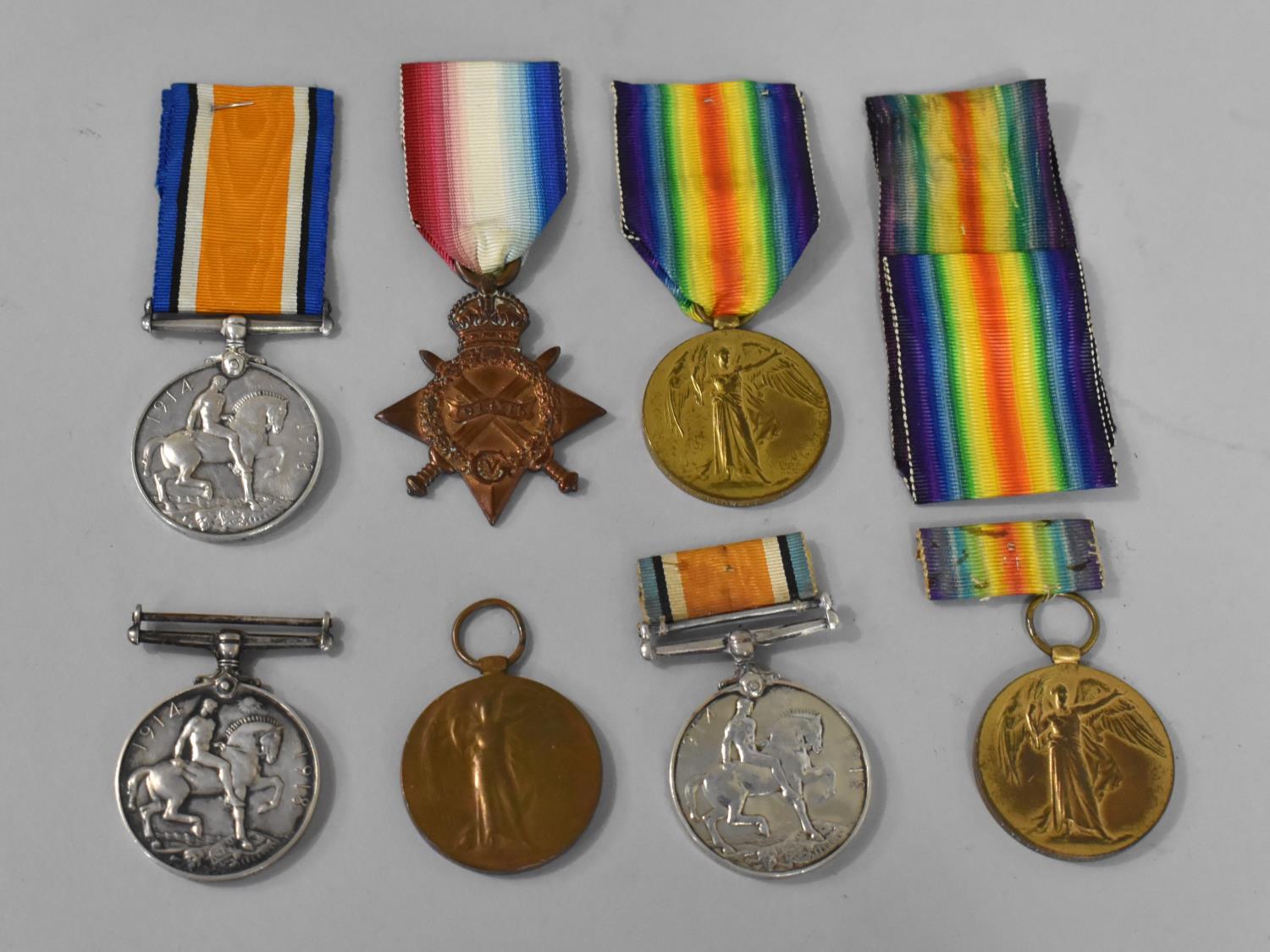 A Collection of WWI Medals Awarded 202277 PTE G Troth, 41513 PTE J Gibb, P.S. FUS, 44680 PTE B - Image 2 of 2