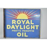 A Double Sided Enamel Sign for Royal Daylight Oil, Pratts Paraffin, 56x46cm