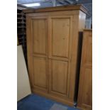 A Modern Pine Double Wardrobe, 122cm wide