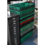 A Collection of Twenty Supermarket Stacking Crates, Each 60cm wide