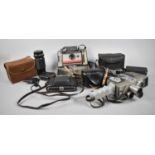 A Collection of Various Vintage Cameras, Cine camera, Telescopic Lens and Other Photographic