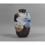 A Nice Quality Porcelain Japanese Vase of Baluster Form having Short Flared Neck decorated in