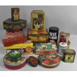 A Collection of Various Tins to comprise Lovells Toffee Rex, The King of Toffee with Terrier