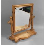 A Modern Pine Swing Dressing Table Mirror, 52cm wide