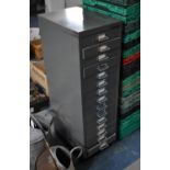 A Modern Bisley Fifteen Drawer Steel Office or Tool Chest, 28cm Wide