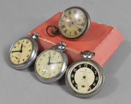 A Collection of Four Vintage Pocket Watches, all in Need of Attention