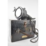 A WWII Royal Navy Aldis Signalling Lamp with Plate Inscribed Admiralty Pattern 5110 Lantern Portable