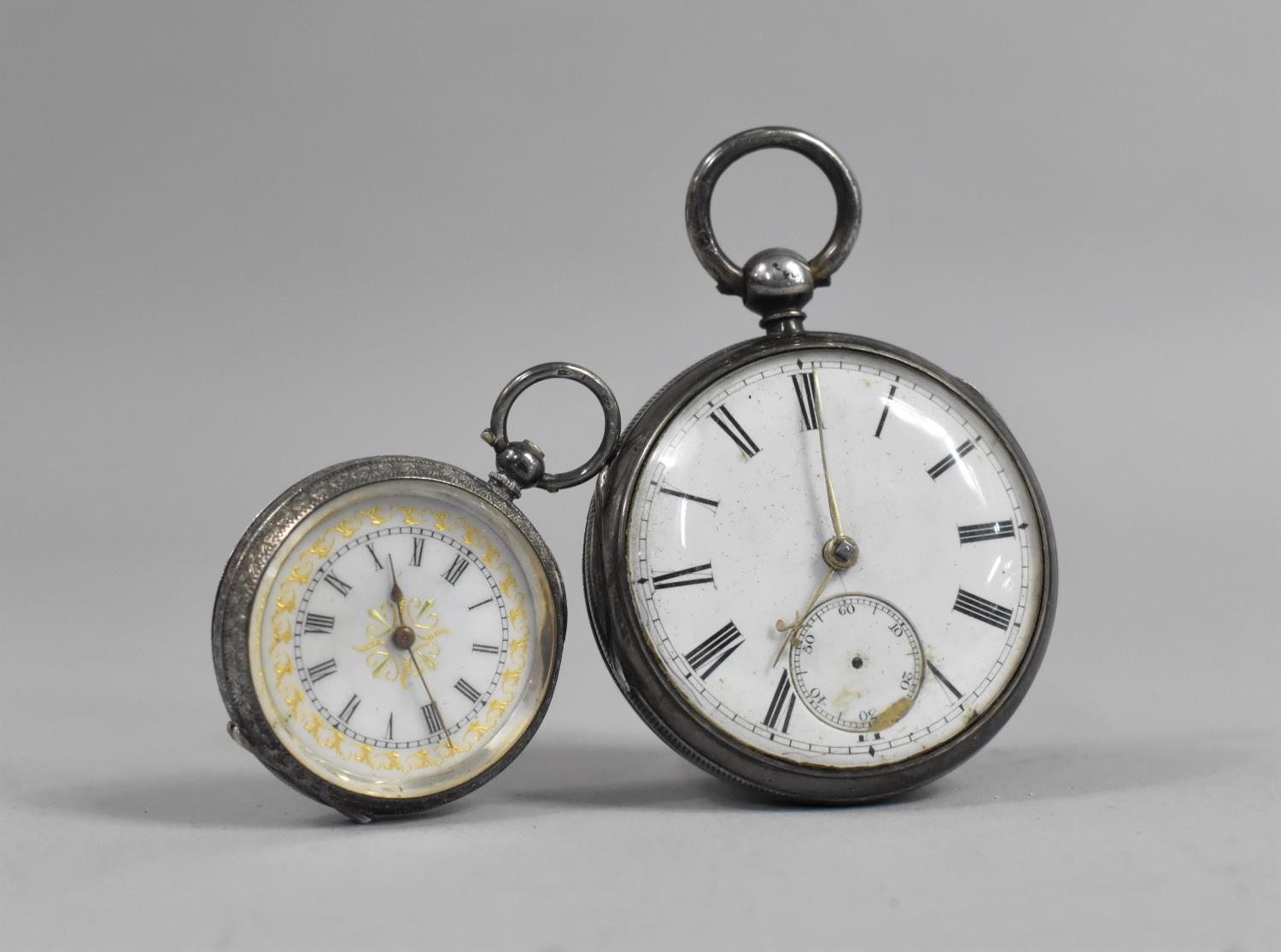 A Gents Silver Pocket Watch and a Continental ladies Silver Pocket Watch