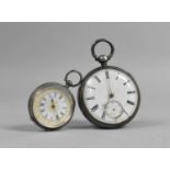 A Gents Silver Pocket Watch and a Continental ladies Silver Pocket Watch