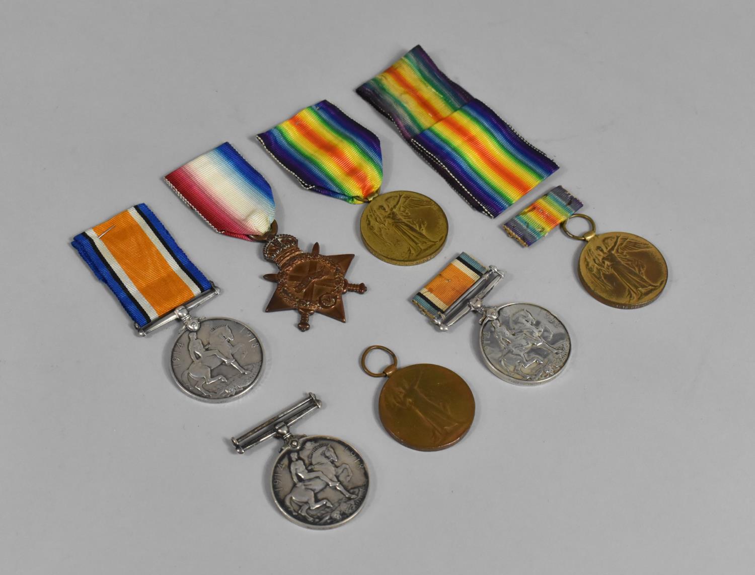 A Collection of WWI Medals Awarded 202277 PTE G Troth, 41513 PTE J Gibb, P.S. FUS, 44680 PTE B