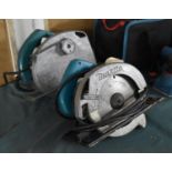 Two Circular Saws by Makita and Black and Decker