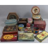 A Collection of Various Vintage Tins