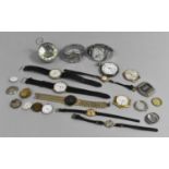 A Collection of Vintage Wristwatches, Pocket Watches, Ball Watch, Movements etc, Mainly for Spares