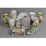 A Collection of Various English and Continental Ceramics to comprise Pair of Capodimonte Vases,