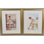 A Pair of Gilt Framed Ballet Prints, 15x24cm