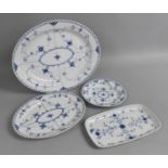 A Collection of Various Royal Copenhagen and Other Blue and White Porcelain to comprise "Onion