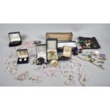 A Collection of Costume Jewellery, Enamelled Badges, Earrings etc