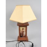 A Modern Religious Motif Table Lamp with Picture of Seated Jesus