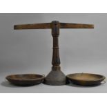 A Set of Early 19th Century Welsh or West Country Dairy Pan Scales, 38cms High