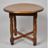 A Vintage Oak Circular Topped Occasional Table, Somewhat Warped 53cm Diameter