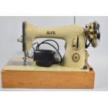 A Vintage Electric Alpha Sewing Machine with Carry Case, Untested