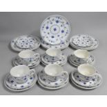 A Mason's 'Denmark' Pattern Part Service to Comprise Cups, Saucers, Side Plates and Small Plates,