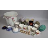 A Collection of Various Ceramics to Comprise Late 19th Century Pail, Various Commemorative Mugs,