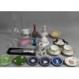 A Collection of Ceramics and Glassware to Comprise Old English Grosvenor China Cabinet cup and