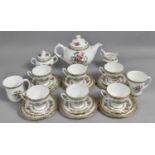 A Coalport Ming Rose Pattern Tea Set to Comprise Six Cups, Six Saucers, Six Side Plates, Teapot, Two